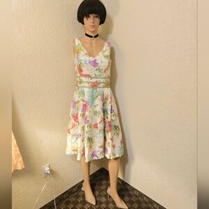Scarlett Cream Sleeveless Scoop Neck Midi Sundress